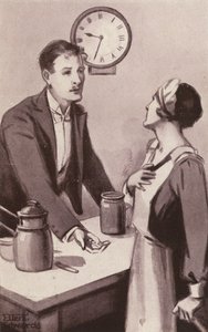 H G Wells illusztrációja Kippshez (litográfia) alkotó: Mary Ellen Edwards