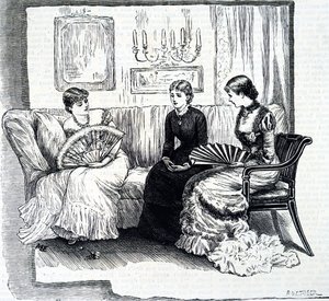 Hölgyek rajongókkal. alkotó: Mary Ellen Edwards