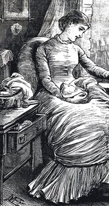 Nő szünetet tart a javításban alkotó: Mary Ellen Edwards