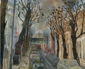 Ladbroke Grove-i zárlat: 3. az Oxford Gardensből, 2021 (olaj a fedélzeten)