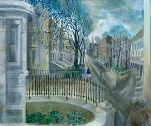 Ladbroke Grove zárlat: 6, a Szent János-templom felé, 2021 (olaj a fedélzeten) alkotó: Mary Kuper