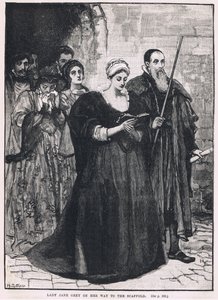 Lady Jane Gray úton az állványhoz 1554 alkotó: Mary L. Gow