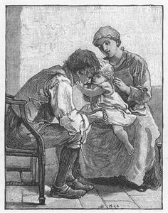 Jelenet a Silas Marnerből, George Eliottól, 1882 alkotó: Mary L Gow