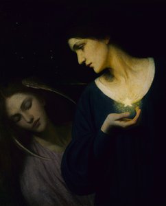 Éjszaka és lánya alszik, 1902. alkotó: Mary L. Macomber