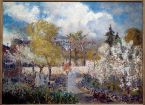 Claude Monet kertje Givernyben Mary Mac Monnies festménye (1858-1946) 1901. Vernon, Poulain Múzeum. alkotó: Mary Louise MacMonnies