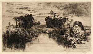 Cattails és fák alkotó: Mary Nimmo Moran