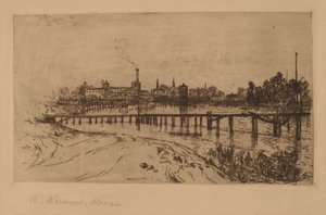 Newark, N.J., a Passaicból alkotó: Mary Nimmo Moran