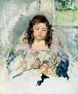 Vázlat a "Francois egy karosszékben" című képhez. Olvasás. Mary Cassatt (1845-1926) festménye. Olaj, vászon. Magángyűjtemény. Christie