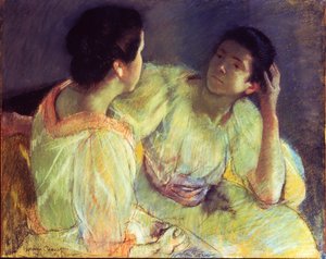 A beszélgetés, 1896 körül (pasztell, vászonra fektetett papír)