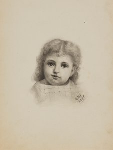 Cím nélküli gyermek feje, 1878. alkotó: Mary Vaux Walcott