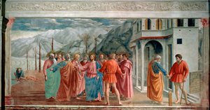 "The Tribute Money", 1425. alkotó: Masaccio Tommaso