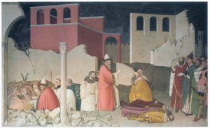 Szent Szilveszter pápa csodája, San Silvestro kápolna, 1337 körül (freskó)
