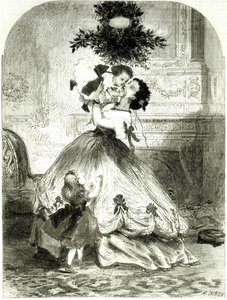 „Under the Mistletoe” az Illustrated London News számára, 1865 (metszet)