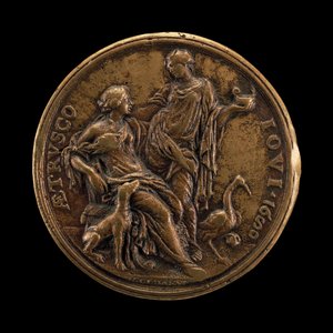 Az éberség és a hűség allegóriája [fordítva], 1680. alkotó: Massimiliano Soldani