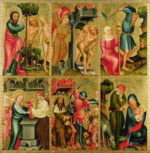 A hamburgi Szent Péter-főoltár jobb szárnya, a Grabower-oltár, 1383 (tempera a táblán)