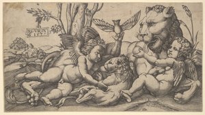 Putti és oroszlánok, 1547.
