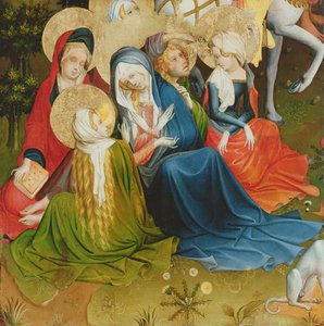 Nők csoportja a keresztrefeszítéskor, tabló a hamburgi Szent János-templom Szent Tamás-oltáráról, 1424-ben kezdődött (tempera és olaj a táblán)