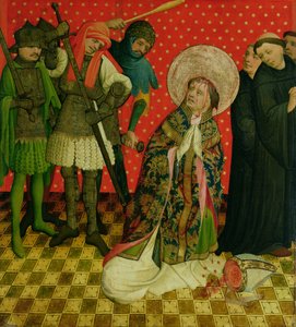Canterburyi Szent Tamás mártíromsága, tabló a hamburgi Szent János-templom Szent Tamás-oltáráról, 1424-ben kezdődött (tempera és olaj a táblán)