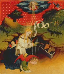 A Születés, a hamburgi Szent János-templom Szent Tamás-oltárának táblája, 1424-ben kezdődött (tempera és olaj a táblán)