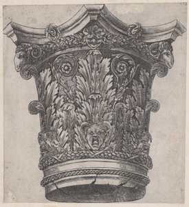 A római nagyszerűség tükre: tőke kosfejekkel és maszkokkal, kb. 1537., kb. 1537