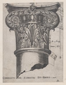 A nagyszerűség római tükre: korinthoszi és jón kompozit, kb. 1537., kb. 1537