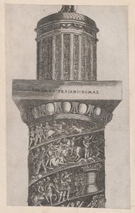 A Traianus-oszlop felső része, oltárral..., XVI. század.