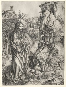 Krisztus megkísértése, 1400-as évek. alkotó: Master L Cz