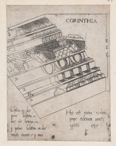 A római pompás tükre: korinthoszi entablatúra, 1537., 1537