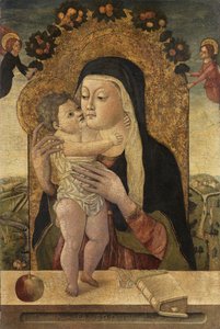 Szűz és gyermek, 1470-1500 körül alkotó: Master P. Petrus