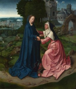 A Szűzanya látogatása Szent Erzsébetnél. Panel egy oltárképről, 1515 körül