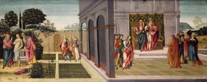 Zsuzsanna és a vének a kertben, valamint Zsuzsanna tárgyalása a vének előtt, 1500 körül alkotó: Master of Apollo and Daphne