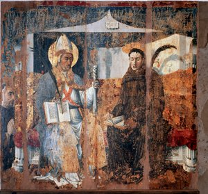 Tournai Szent Eleutherius és Szent Placidus (freskó alkotó: Master of Cesio