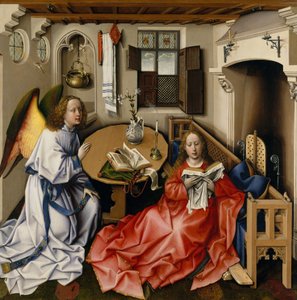 Angyali üdvözlet triptichon (Merode oltárkép), 1427-1432 körül (olaj, tölgy)