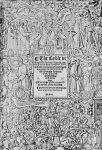 „A Nagy Biblia címlapja, 1540, 1903 alkotó: Master of Francois de Rohan