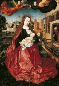 Két angyal által koronázott Madonna és Gyermek, 1490-es évek
