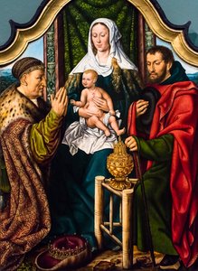 A bölcsek imádása, 1510 körül (Tempera és olaj, fa (tölgyfa)) alkotó: Master of Frankfurt