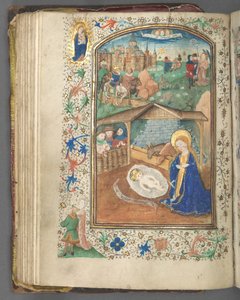 Órakönyv Utrecht használata: fol. 62v, A születés, c. 1460-1465.