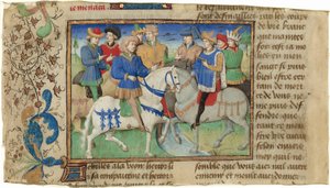 Akhilleusz és Hektor találkozása alkotó: Master of Girart de Roussillon