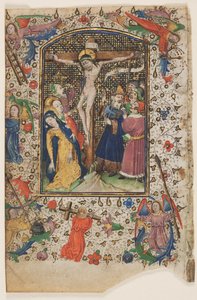 Levél egy Órakönyvből: A keresztre feszítés, 1430-as évek.