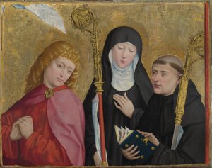Szent János evangélista, Scholastica és Benedek A Liesborn oltárképe, kb. 1470-1480