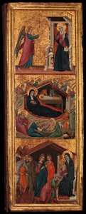 Szentek és jelenetek a Szűzanya életéből, kb. 1320. alkotó: Master of Monte Oliveto