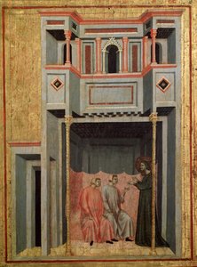 Szent Cecília életének ciklusa Részlet: Cecilia és Valerianus megtérít Tiburtiust - oltárkép, 1290-1320 körül