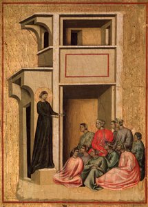 Szent Cecília és életének története Részlet: Szent Cecília katonákat térítő oltárkép, 1290-1320