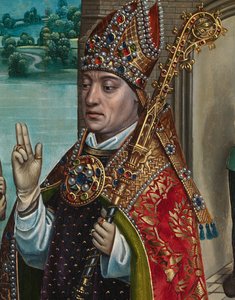 Részlet a Gabona csodájáról, a Szent Miklós-oltárról, 1486-93 körül (olaj, tábla)