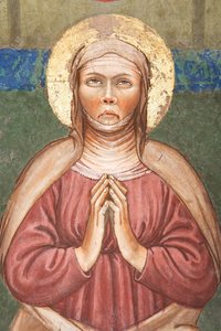 "Pünkösd", Szűz Mária részlete, 1420 körül (freskó)