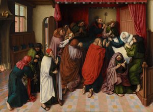A Szűz halála, c. 1500 (olaj a panelen) alkotó: Master of the Amsterdam Death of the Virgin