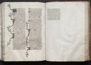 A Gotha Misekönyv: Fol. 101v, szöveg, c. 1375. alkotó: Master of the Boqueteaux