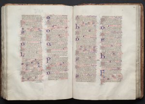 A Gotha Misekönyv: Fol. 112r, Szöveg, c. 1375. alkotó: Master of the Boqueteaux