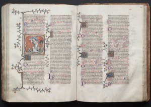 A Gotha Misekönyv: Fol. 124v, Mihály arkangyal, c. 1375.