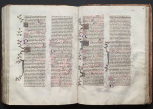 A Gotha Misekönyv: Fol. 125v, szöveg, c. 1375. alkotó: Master of the Boqueteaux